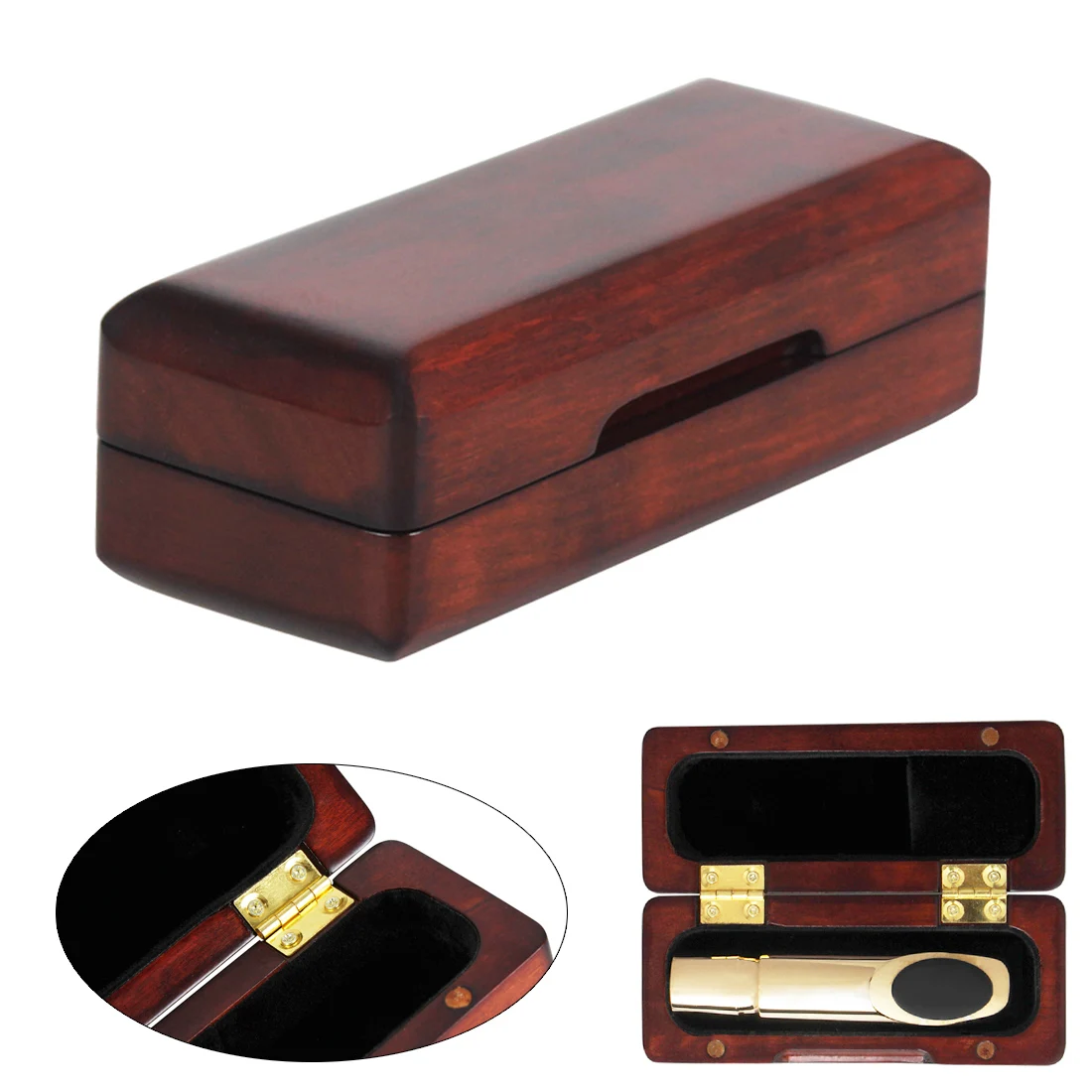 11 3x4 5x3 7 см Rosewood прочный саксофон кларнет мундштук коробка для хранения Защитный