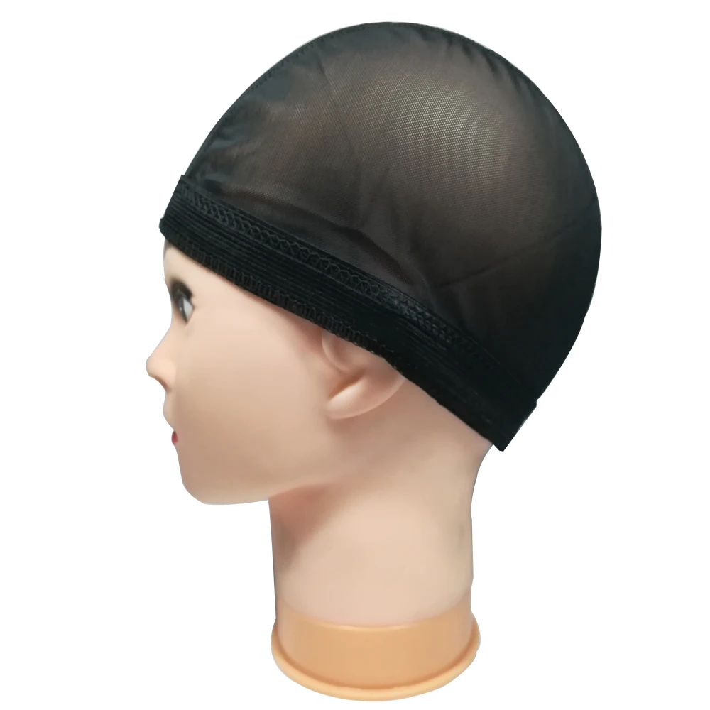 

Stretchable Black Weaving Cap Elastic Band Nylon Mesh Net Dome Style Mesh Wig Cap For Making Wigs Sew In Hair