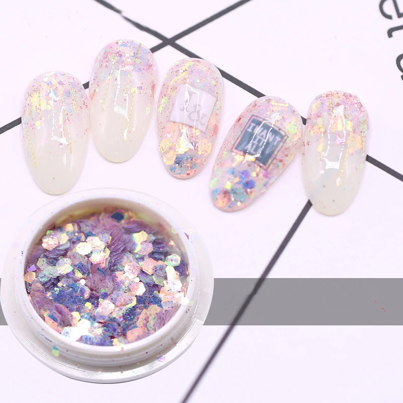 8 коробок/набор голографические Блестки для маникюра|Блестки ногтей| |