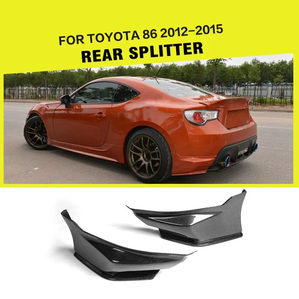 Углеродного волокна автомобильные аксессуары задний бампер стороне сплиттер