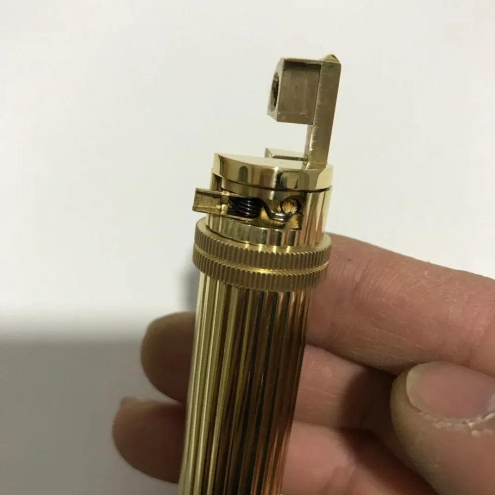 Винтажная латунная бензиновая зажигалка с двойной передачей Подарочная