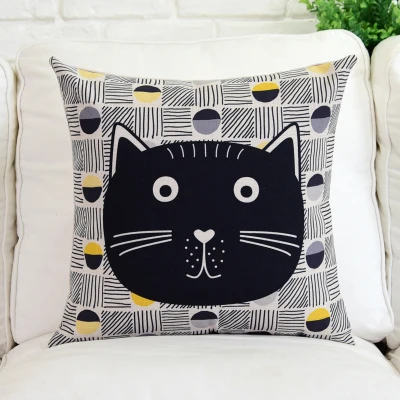 

Decorative cushion cover /Creative cartoon cool cat cotton pillow cover /Wholesale and retail cushions/Marine style waist