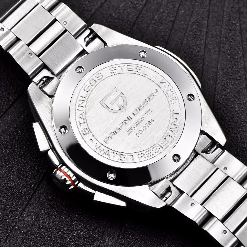 Часы-скелетоны PAGANI Мужские кварцевые спортивные армейские в стиле милитари с