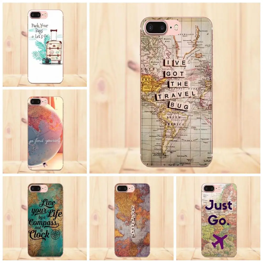 Diy рисунок ТПУ карта мира путешествия просто Go планы для Huawei G8 Honor 5C 5X 6 6X 7 8 9 Y5II Mate P7