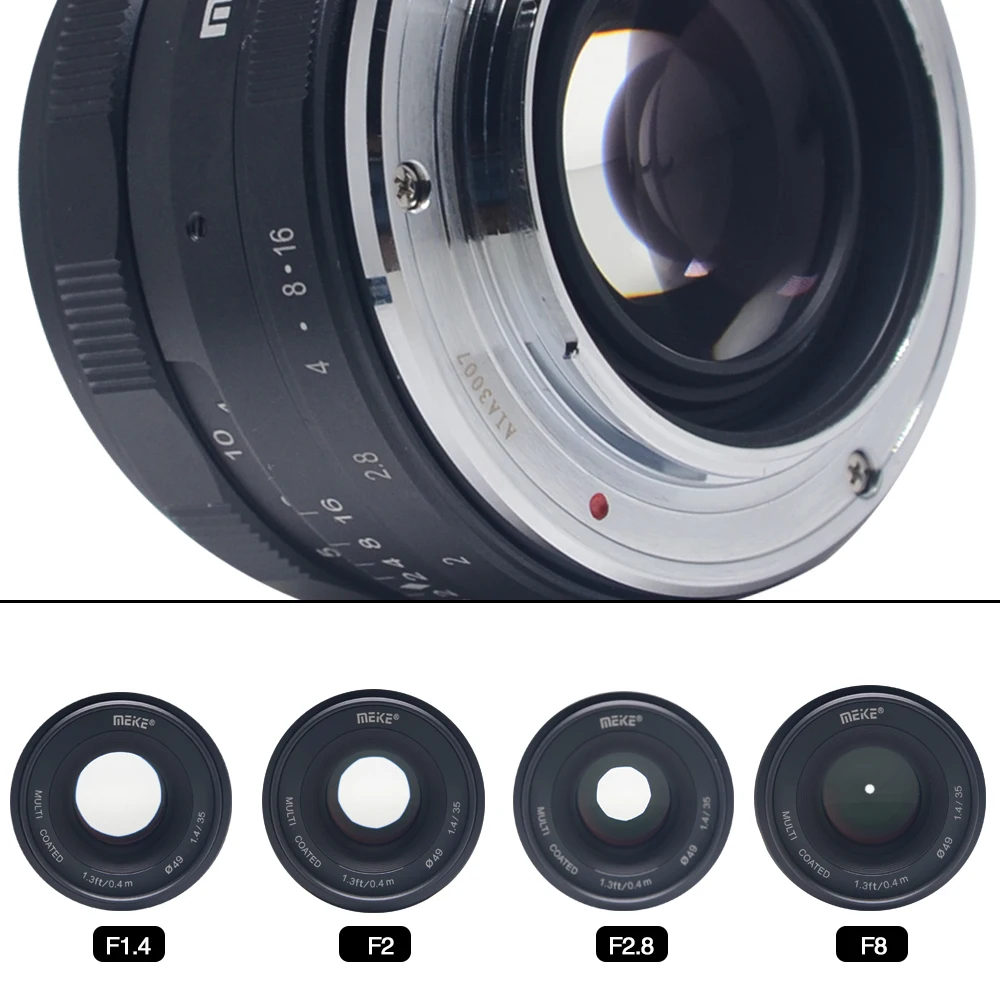 Meike 35 мм f1.4 ручной фокусирующий объектив APS C для цифровой фотокамеры Fuji X mount/для Sony