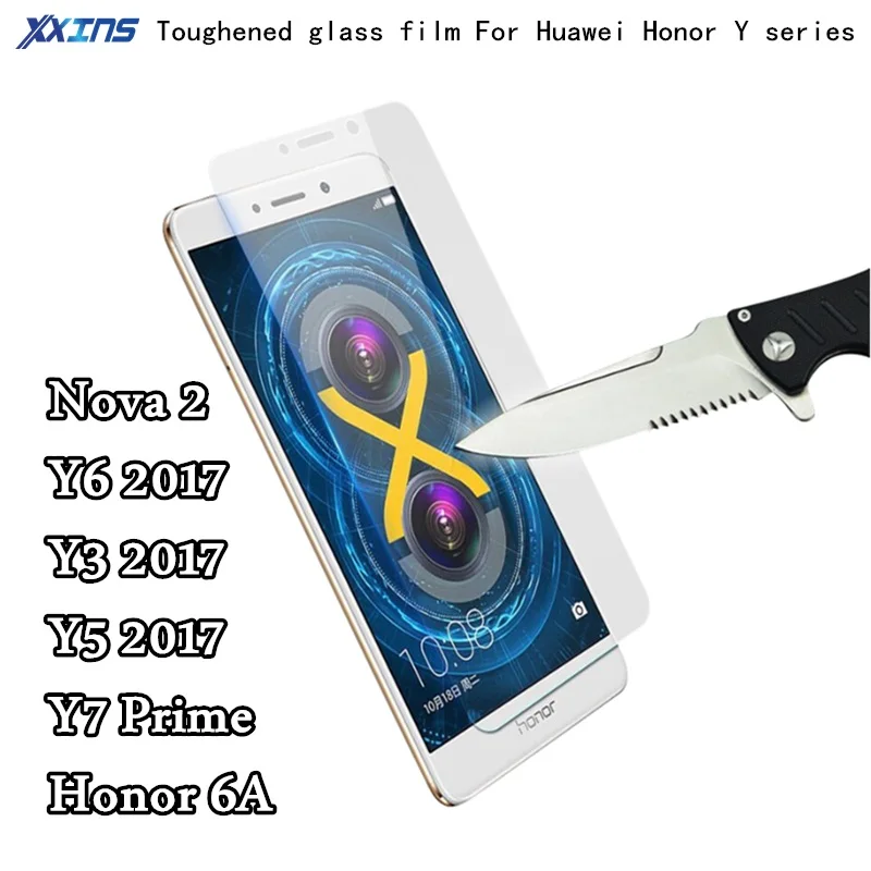 Закаленное стекло 9H для huawei Nova 2 Honor 6A DLI TL20 AL10 защитная пленка смартфона Y6 Y5 Y3 2017 Y7