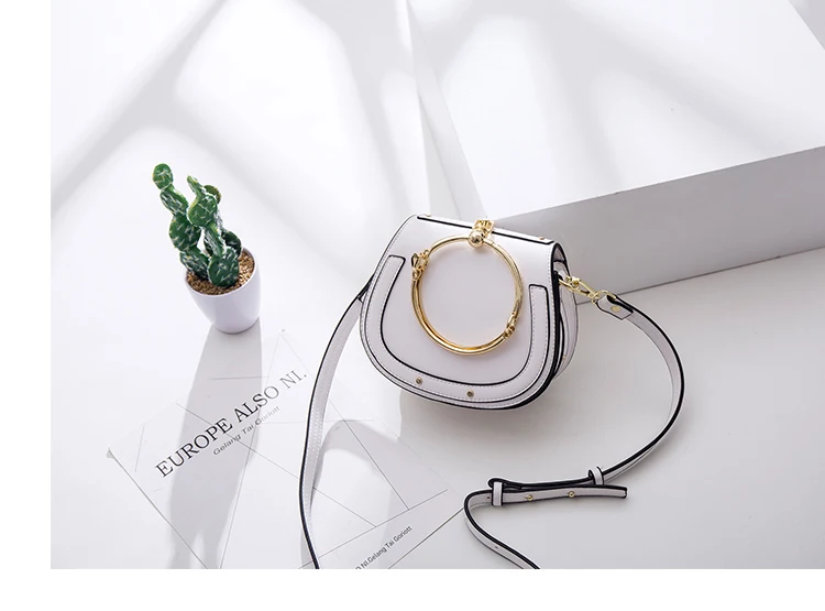 Bolsos Mujer Специальное предложение Женские сумки круглые металлические кольца сумка-мессенджер через плечо телефон кошелек крест тела Дамы Роскошные
