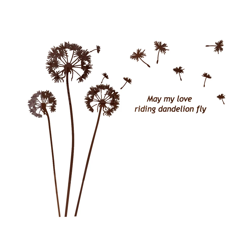 3d наклейка на стену в виде одуванчика Настенная Роспись сделай сам Наклейка для