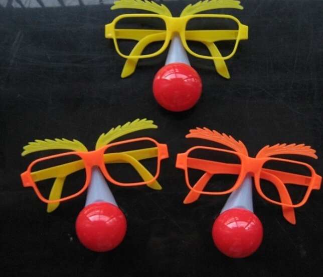 12 шт. светодиодные клоунские очки игрушка большой нос практичные шутки детская