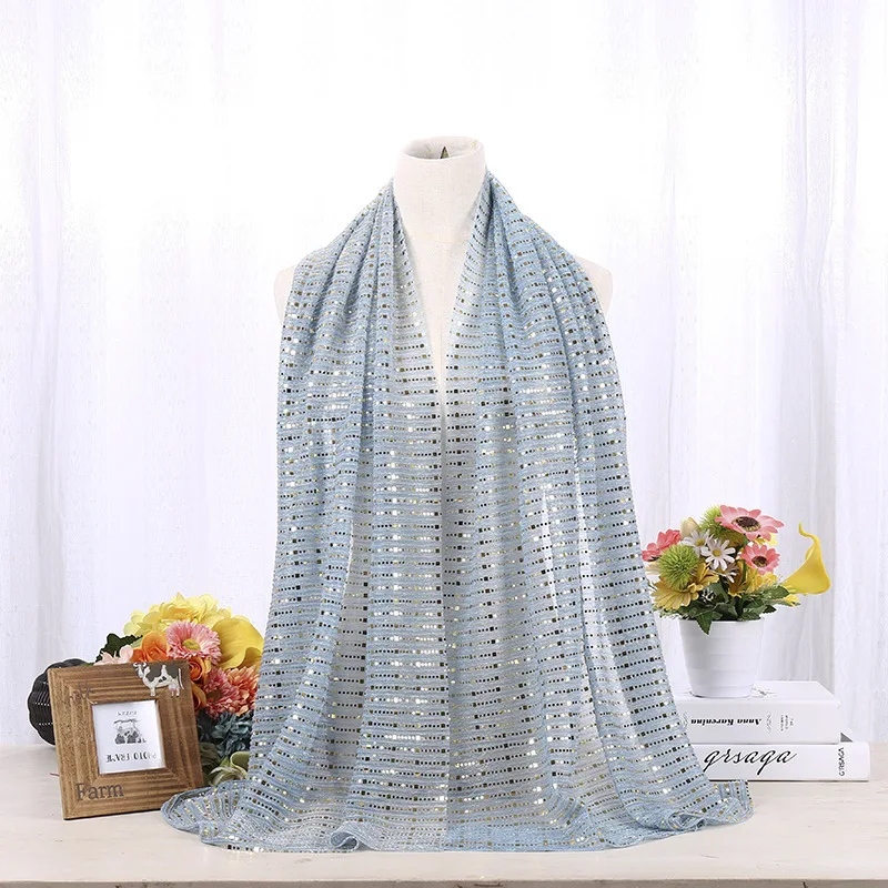 Женский длинный шарф модный мусульманский Hijabs высококачественный шифоновый