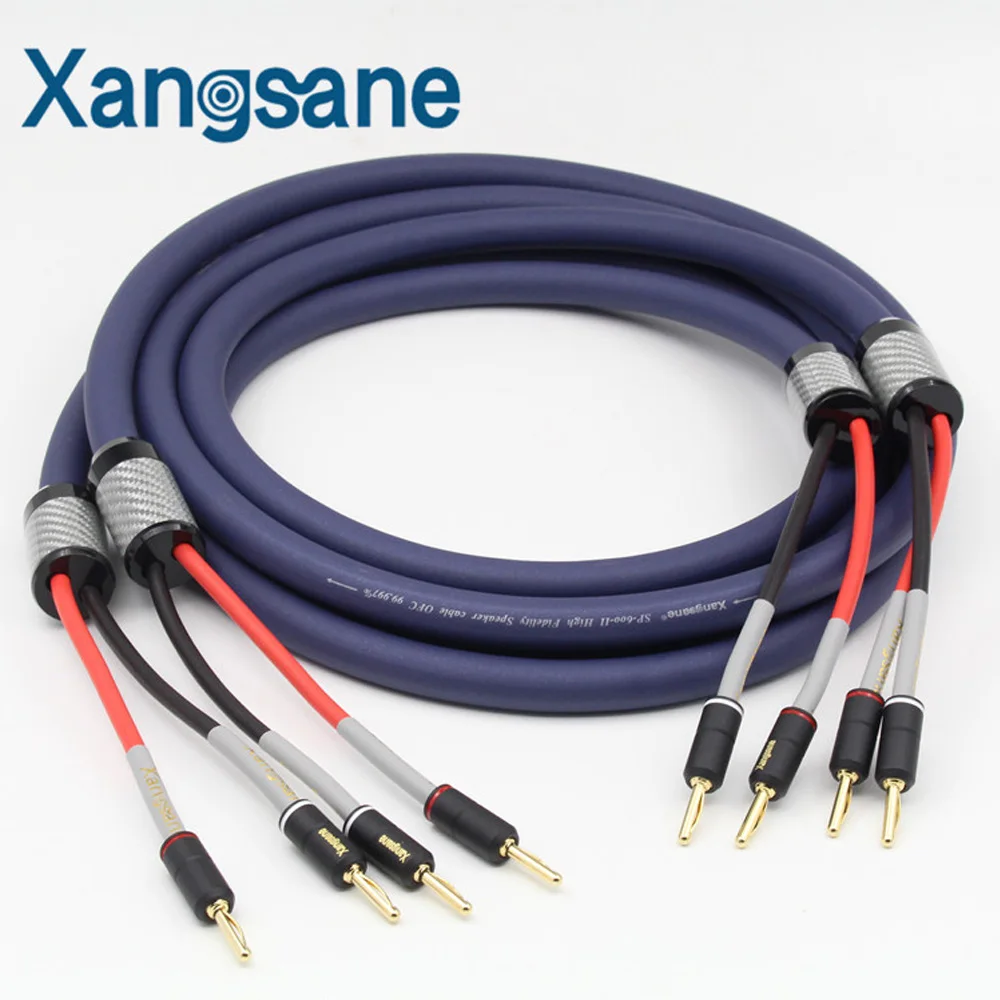 Акустический кабель XangSang audiophyofc 2 5 м + Позолоченные банановые штекеры из красной