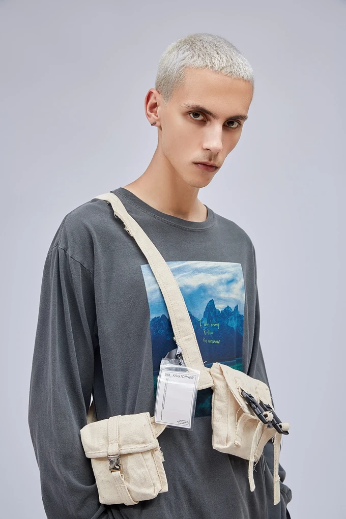 Tactical Functional Waist Pack Men Bag Trendy Street Style Chest for Streetwear Fashion Bags Hip Belt 2019 | Багаж и сумки
