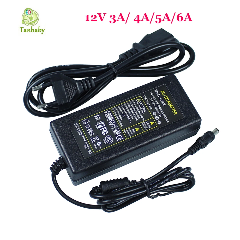 Адаптер питания от AC110-220V до DC12V 1A 2A 3A 4A 5A 6A 10A зарядного устройства EU/US/UK/AU адаптер