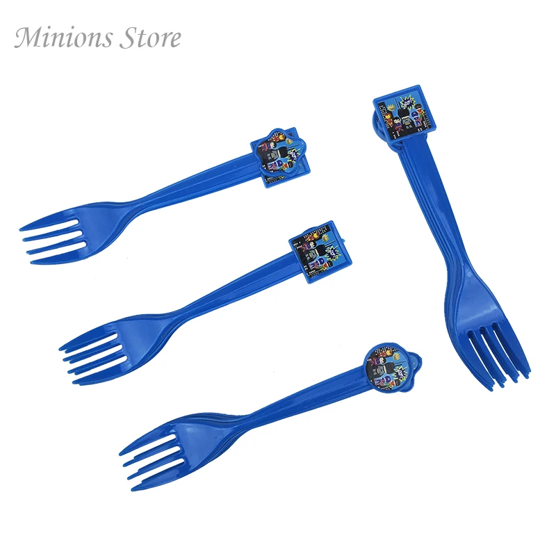 fork 10pcs Мультфильм Мстители вечерние одноразовые посуда бумажные тарелки салфетки флаг чашки детская игрушка в ванную день рождения принадлежности и украшения - Цвет: fork 10pcs
