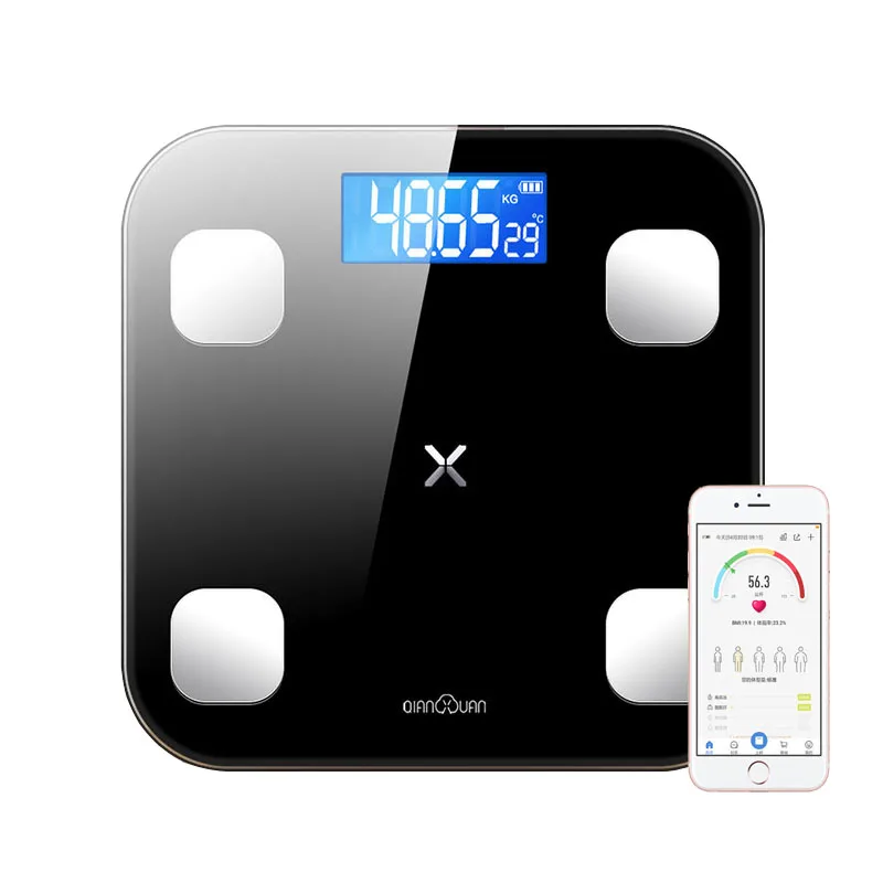 Умные весы для ванной комнаты mi Smart Body Fat напольные цифровые человеческого веса B