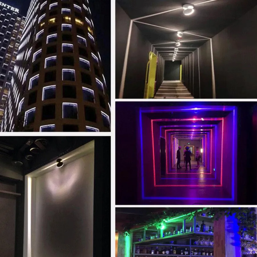 Thrisdar 360 градусов 10 Вт RGB светодиодный оконный порог дверь рамка настенный светильник с удаленным отельным KTV коридор прохода луч линии стены лампы