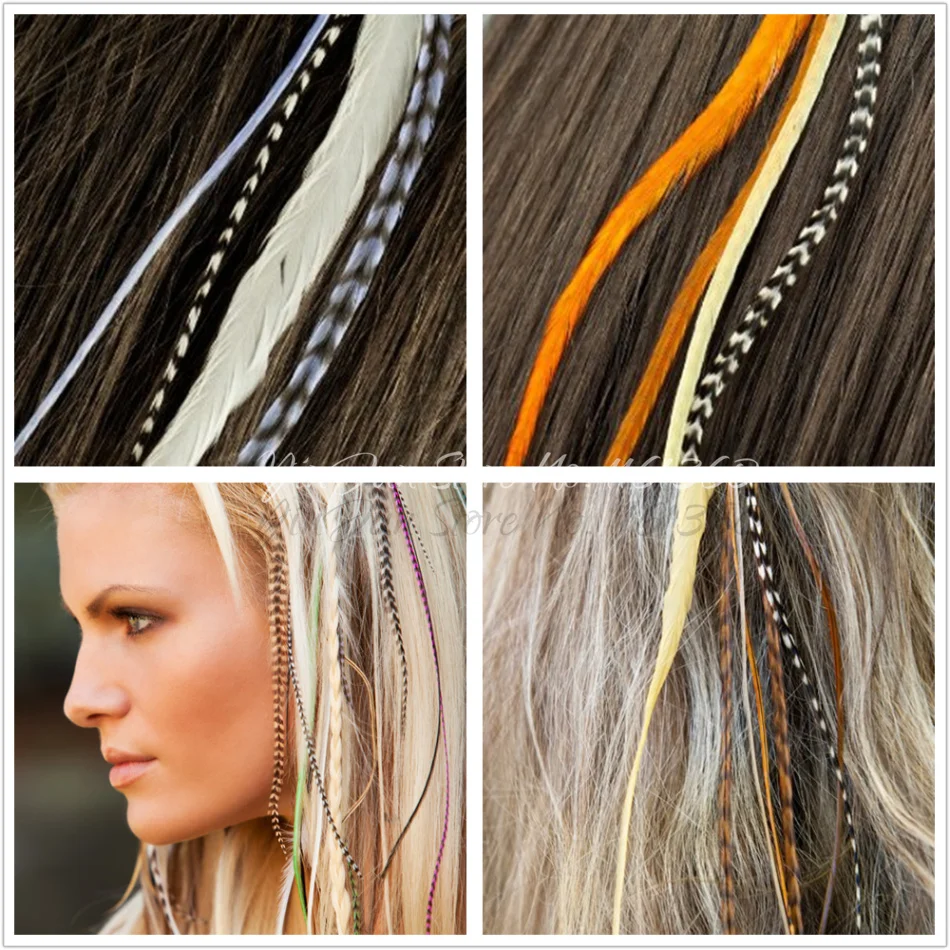 Женские заколки для волос с перьями 24 шт. 6 12 дюймов|accessories hair extensions|styling