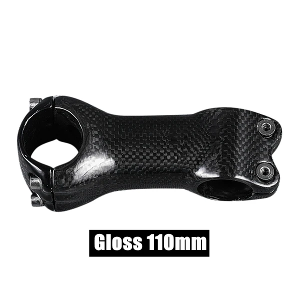 Glossy 110mm FCFB полный труба из углеродистого волокна 3K из углеродного волокна велосипедный ВЫНОС РУЛЯ Велоспорт Запчасти 31,8 мм для горного велосипеда/Шоссейный велосипед 70/80/90/100/110/120/130 мм матовый блеск для губ EC90 - Цвет: Glossy 110mm