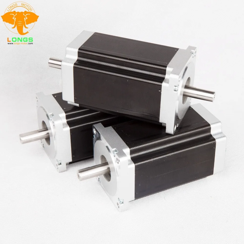 

EU Free shipping[3~8days] Stepper Motor 3PCS NEMA34 Stepper Motor 1600 oz.in 4 leads bipolar dual shaft CNC