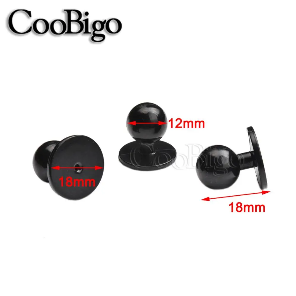 Dia. 12mm Black 10 шт., 7 мм, 11 мм, 12 мм, черные и белые пластиковые пуговицы, форма для ресторана, куртка шеф-повара, форма для костюма, пуговицы, детали одежды, аксессуары - Цвет: Dia. 12mm Black