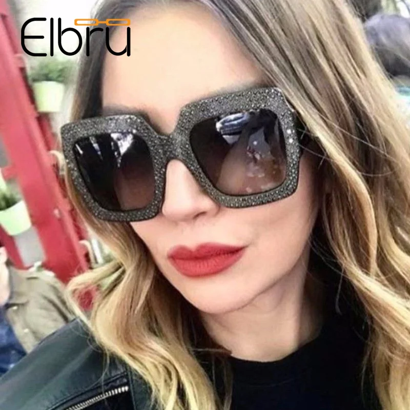 Очки солнцезащитные Elbru женские большие квадратные брендовые дизайнерские