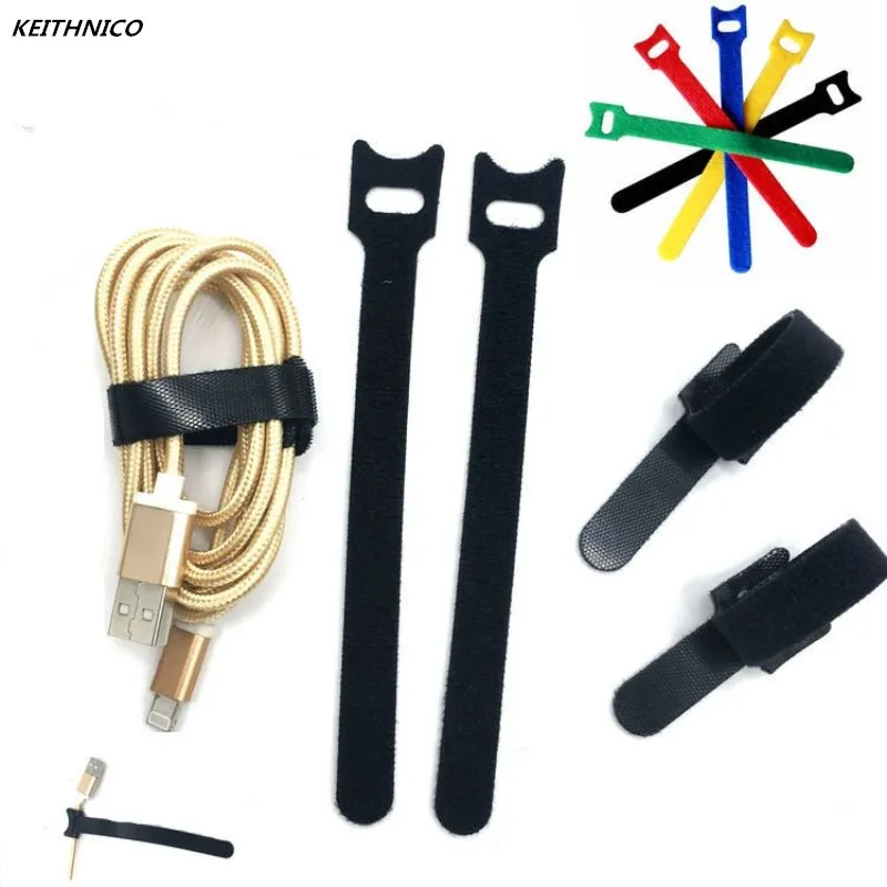 

100Pcs Reusable Multifunction TV Computer Wire Cable Winder Ties Organizer Maker Holder Management Strap Tie Magic Tape 12x150mm