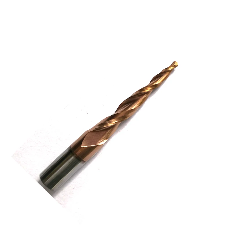 1 шт. R1.0 * D6 30 5 50L 2F HRC55 твердосплавные конические концевые конусные фрезы с