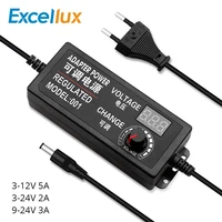 adjustable power adapter ac to dc 3v 12v 3v 24v 9v 24v with universal supply display screen power volt switching charger adapter