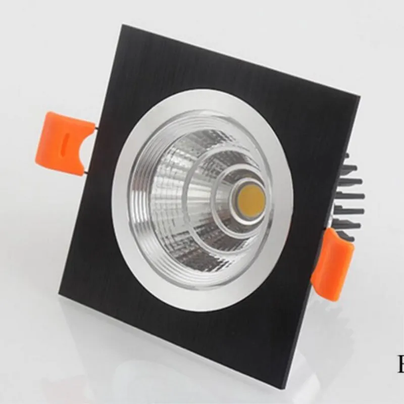 Free Shipping Dimmable 10W/15W/20W/25W/30W Square Led Panel Light COB Led Downlight lighting Led ceiling down AC85-265V + Driver