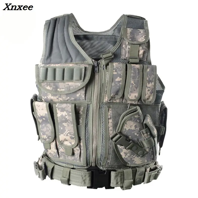 Xnxee Unloading Tactical Men Combat Vest Army Military Fans Camouflage Body Cs Jungle Equipment |
