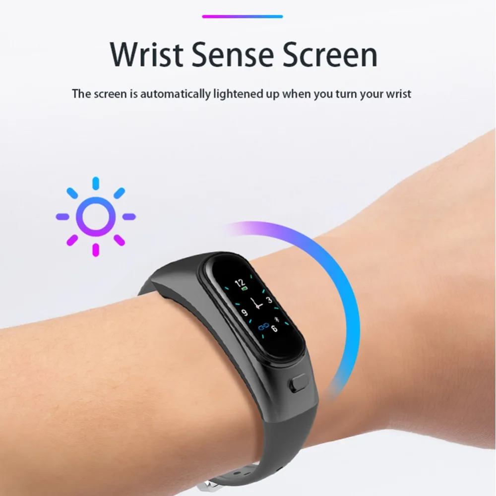 2019 Bluetooth беспроводные звонки наушники Smartband сердечного ритма кровяное давление