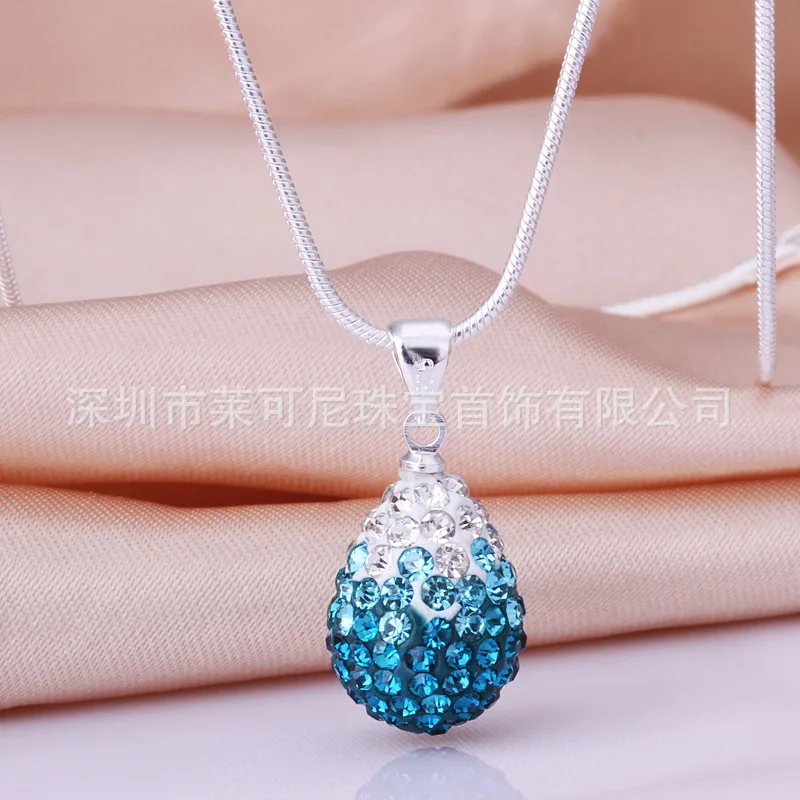 2014 Korean selling Earrings Shambhala Blue Crystal Necklace Jewelry two dresses wholesale S003 | Украшения и аксессуары