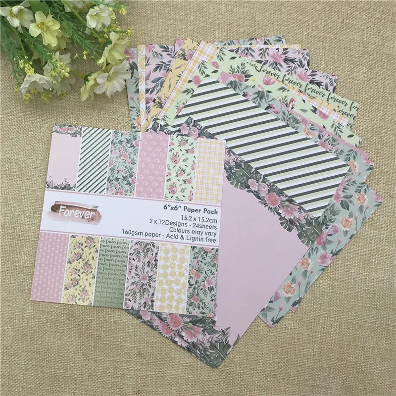 12 шт 6 &quotодносторонняя серия forever Rural креативная бумага для творчества ручной