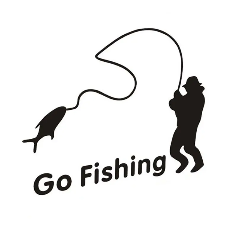 GO FISHING автомобильные наклейки и водонепроницаемые виниловые забавные