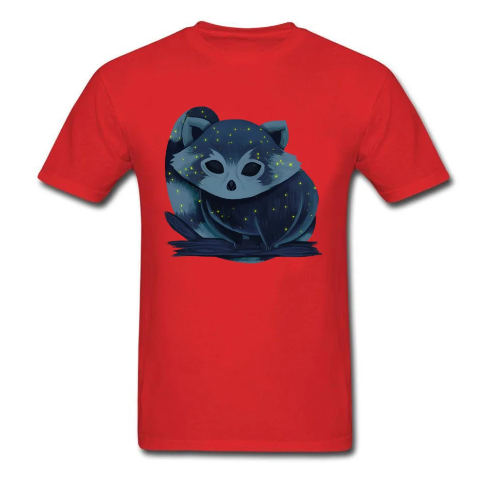 Красная панда из космоса фанки топы с принтом Футболка Crewneck летние 100% хлопковые