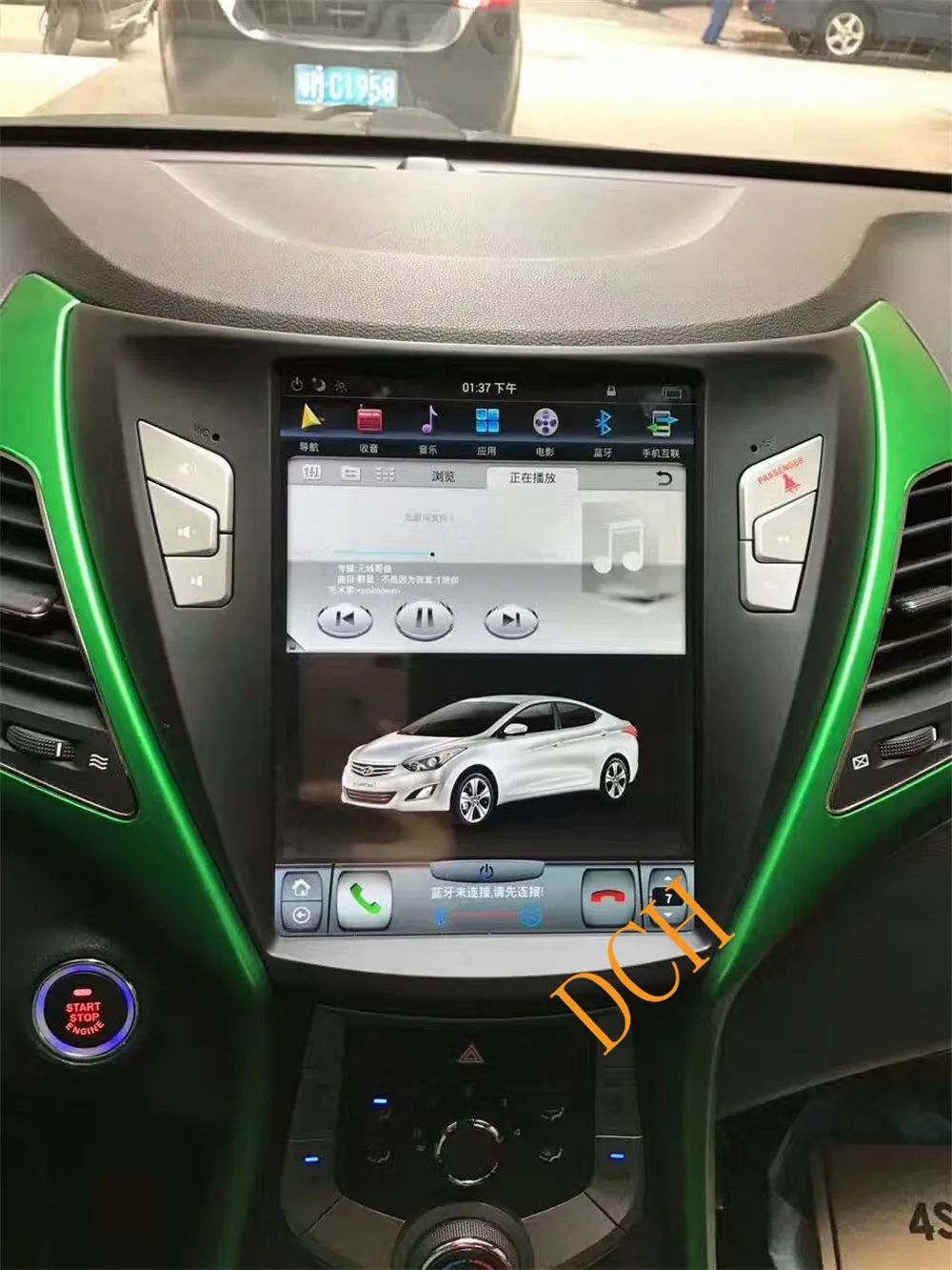 10,4 ''вертикальный Большой автомобильный сенсорный экран в стиле Tesla стиль Android 8,1 автомобильный DVD gps плеер для hyundai elantra 2012 2013 PX6 CARPLAY