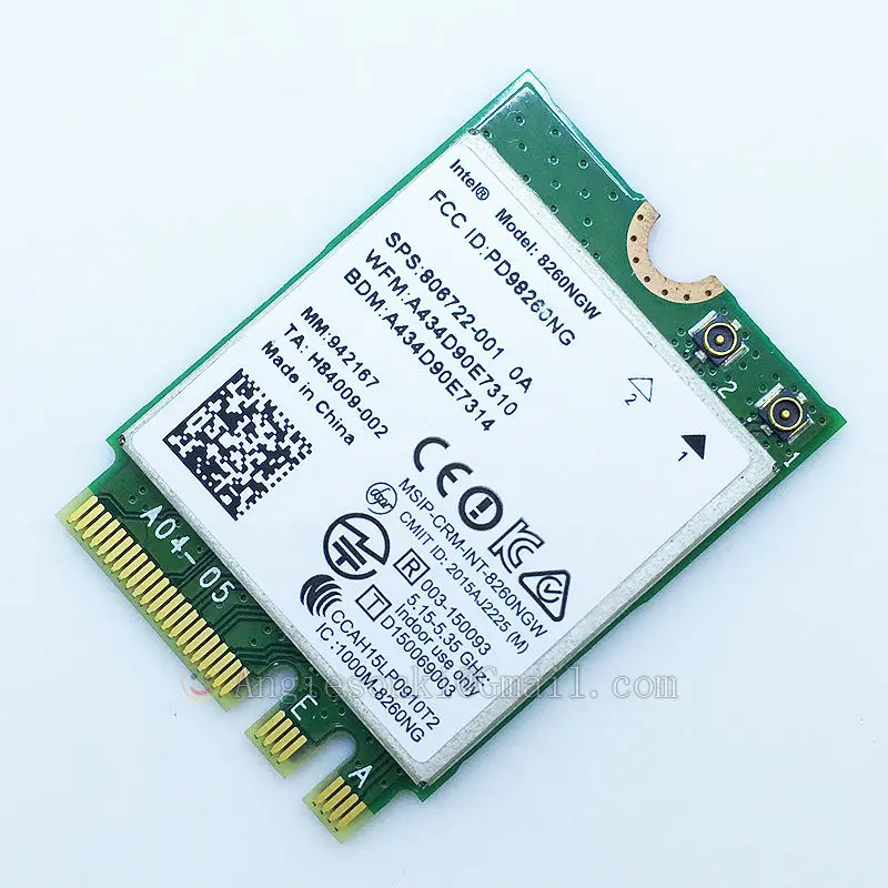 Двухдиапазонный беспроводной адаптер AC 8260NGW 802.11ac 2 4G/5G 867M Wifi + Bluetooth 8260 NGFF карта Intel 8
