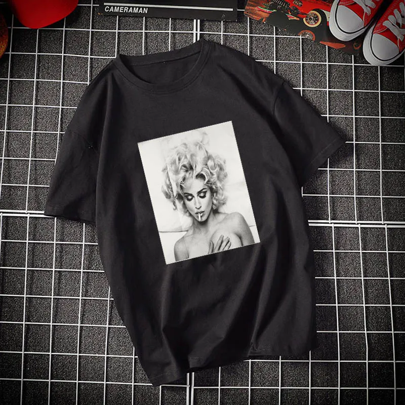 Black01 Новые осенние женские белые шифоновые топы с коротким рукавом, блузки, новая белая Свободная Женская блузка с принтом размера плюс - Цвет: Black01