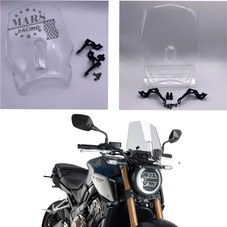 Мотоцикл Спортивная Кепка с козырьком Viser лобовое стекло Подходит для Honda CB650R CB650-R 19-дымчатое лобовое стекло
