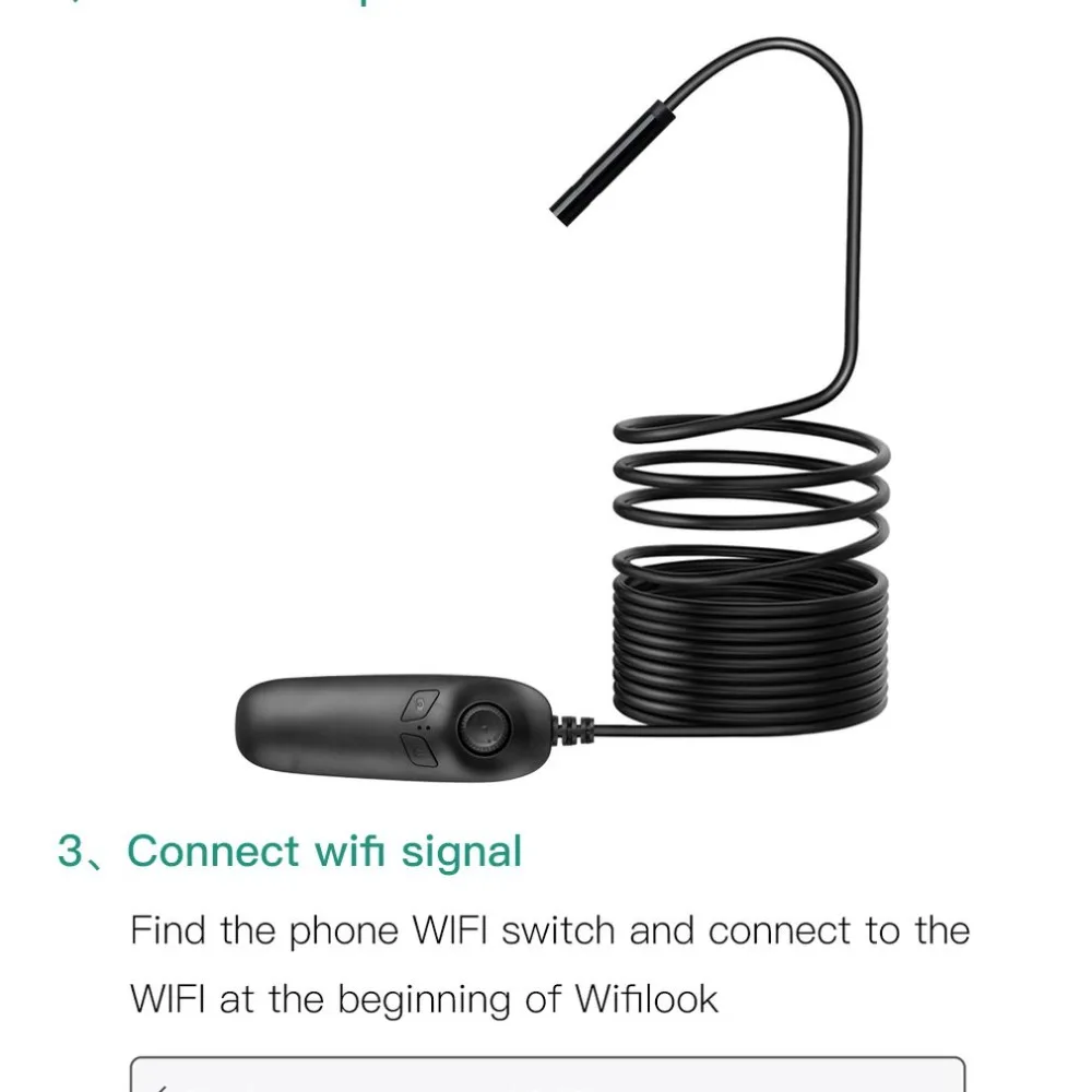 Y12 эндоскоп Wi Fi с 8 светодиодный мини беспроводной бороскоп мм объектив