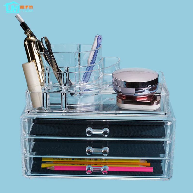 Коробка LIYIMENG для хранения косметических украшений органайзер макияжа подарок на