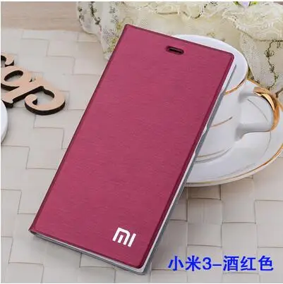 Красный Дизайн Xiaomi Mi3 чехол, высокое качество, матовый чехол из искусственной кожи, чехол для Xiaomi Mi3 M3, откидная крышка с функцией подставки - Цвет: Красный