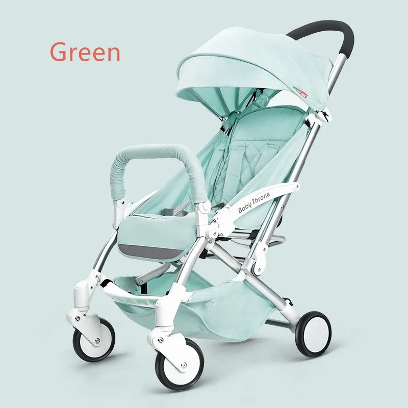 Green Yoyacc, детская коляска, переносная тележка для путешествий, коляска для ребенка, 5,8 Кг, светильник, складная тележка - Цвет: Green