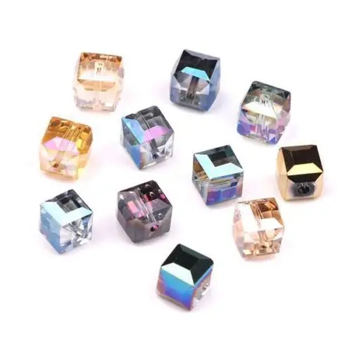 3 мм крошечный бежевый цвет покрытие квадратной формы кубический бисер Кристалл