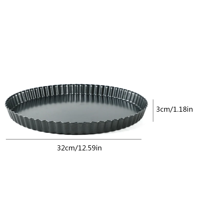 Diameter 32cm Delidge 1 шт. круглая антипригарная форма для пирогов 3D из нержавеющей стали со съемным дном для пирожных, выпечки, кондитерских форм, сковороды, лидер продаж - Цвет: Diameter 32cm
