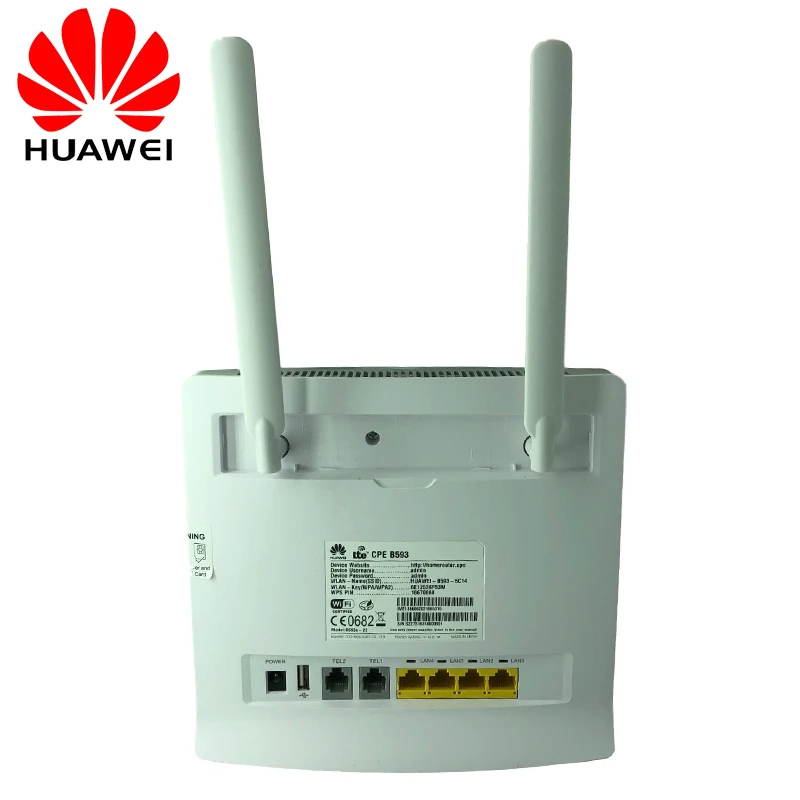 Разблокированный huawei B593 B593s-22 150 Мбит/с 4G LTE CPE Wifi беспроводной маршрутизатор RJ45 LAN портовый телефон порты плюс антенна pk E5186 B315