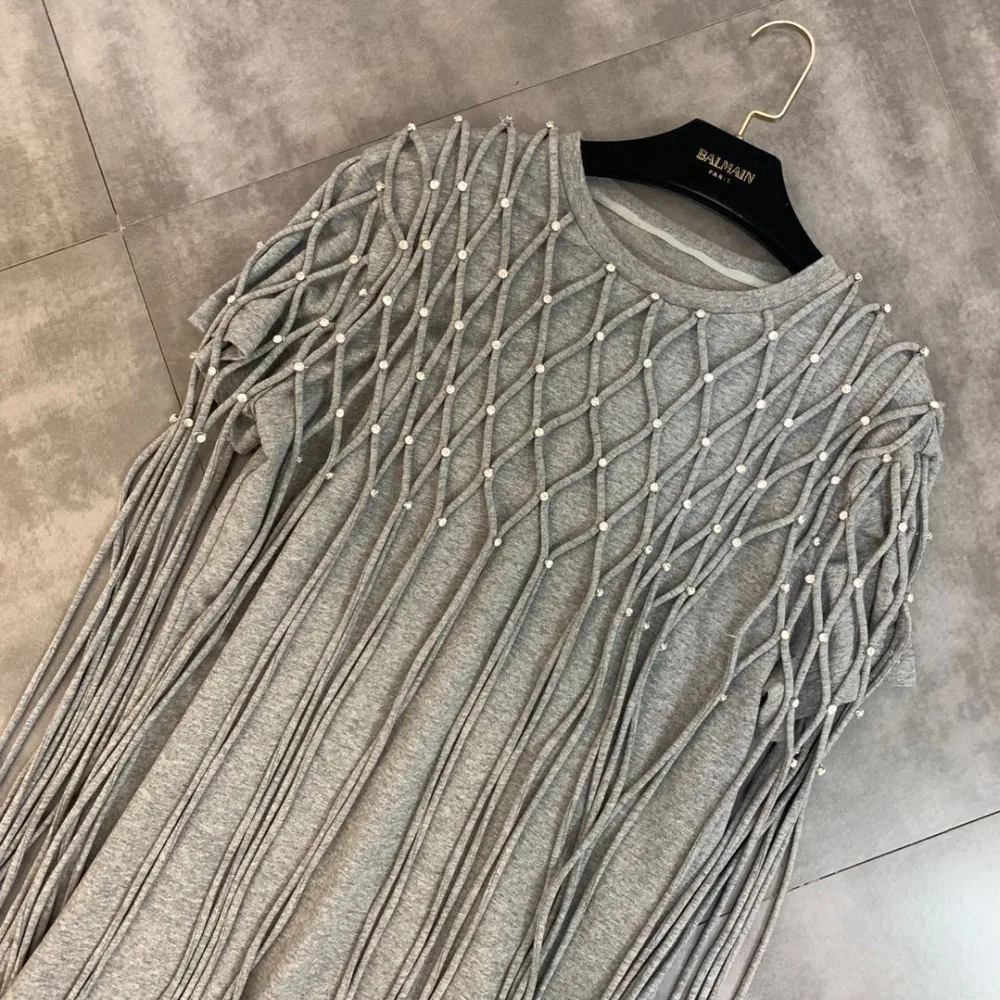 Cakucool/летнее платье с короткими рукавами облегающее Повседневное кисточками