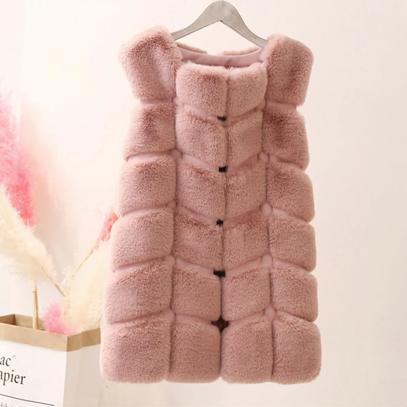 UPPIN шуба 2018 fur меховойискуственый Мода искусственного меха жилет Осенне зимняя
