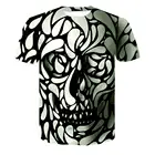 Мужская футболка с 3D-принтом черепа нового дизайна, модная футболка с 3d-черепом, Летняя Повседневная дышащая футболка с коротким рукавом, футболка в стиле хип-хоп