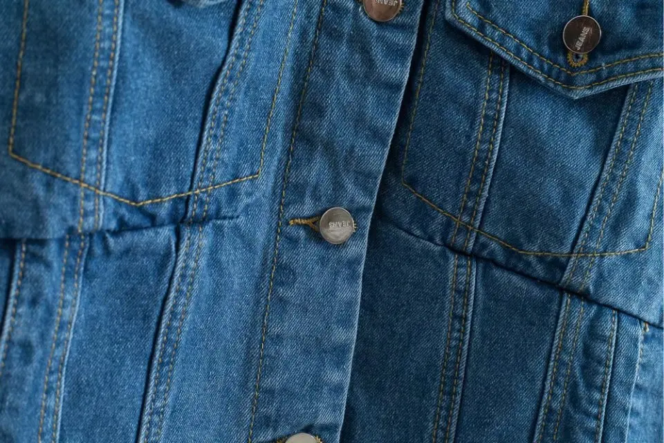 Witsources Denim Jacket Women 2017 Winter Lapel Collar Long Sleeve Vintage Washed Jean Jackets SC2380 | Женская одежда